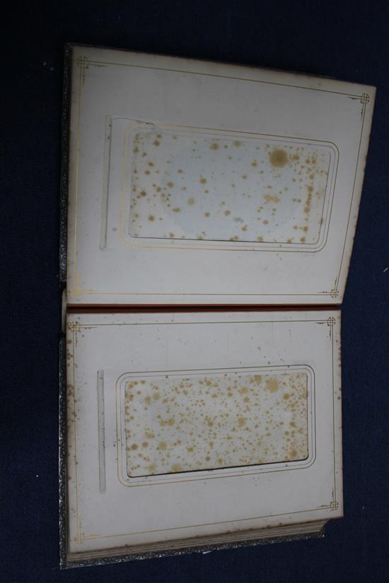 Victorian Morrocan bound photograph album A/F(-)